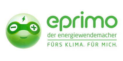 eprimo logo - Representing the brand.