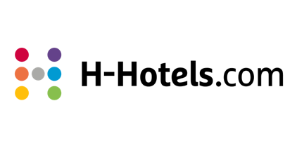 H-Hotels.com logo - Representing the brand.